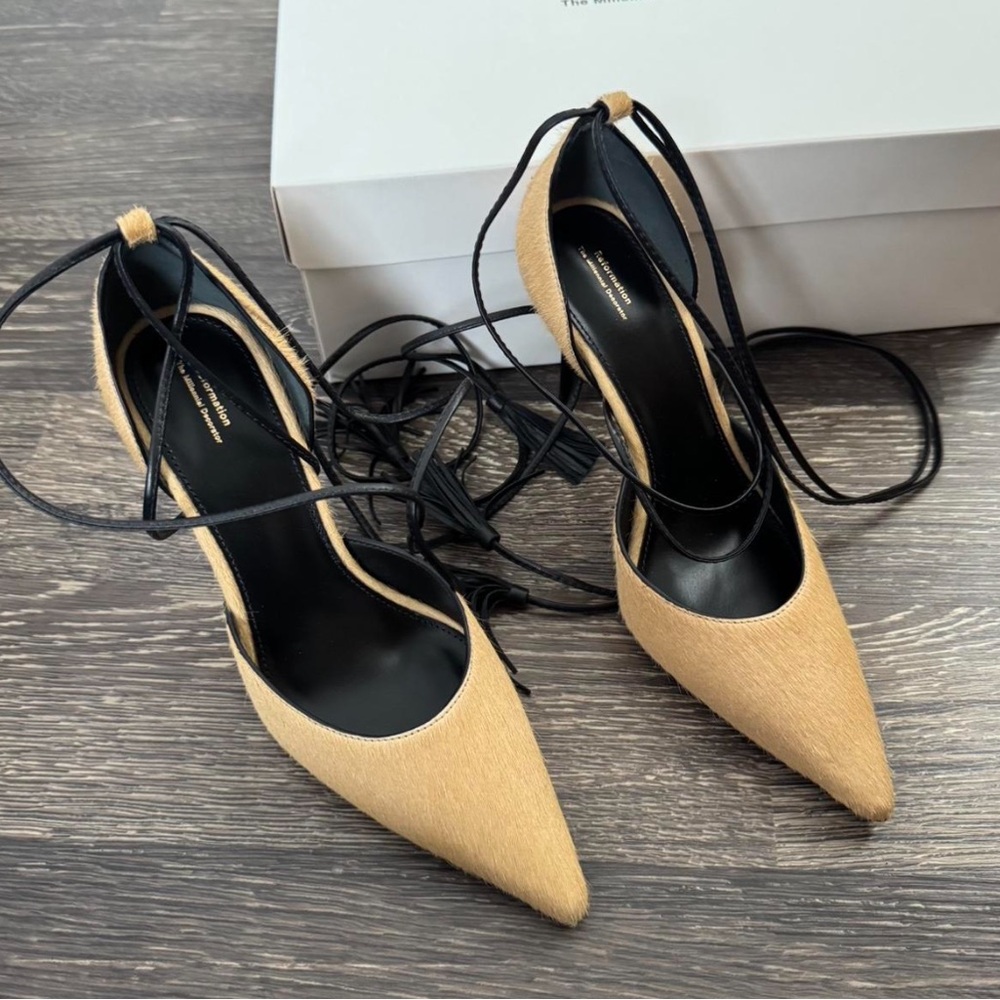 Reformation x millennial decorator julia tassel heels